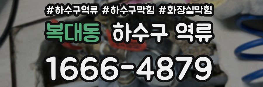 복대동 하수구 역류