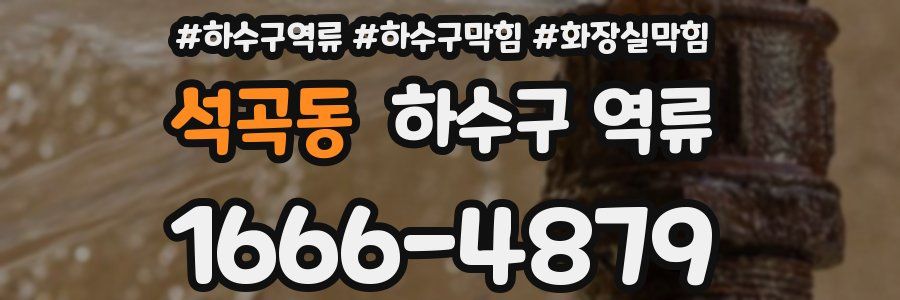 석곡동 하수구 역류