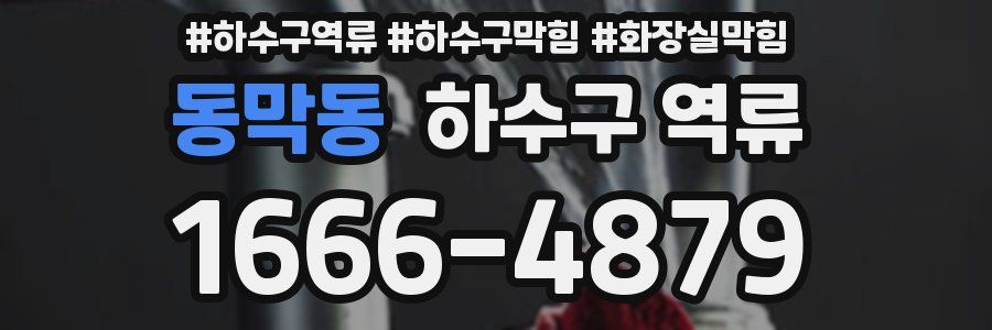 동막동 하수구 역류