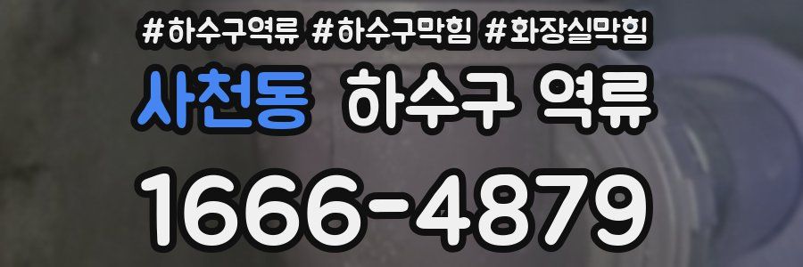 사천동 하수구 역류