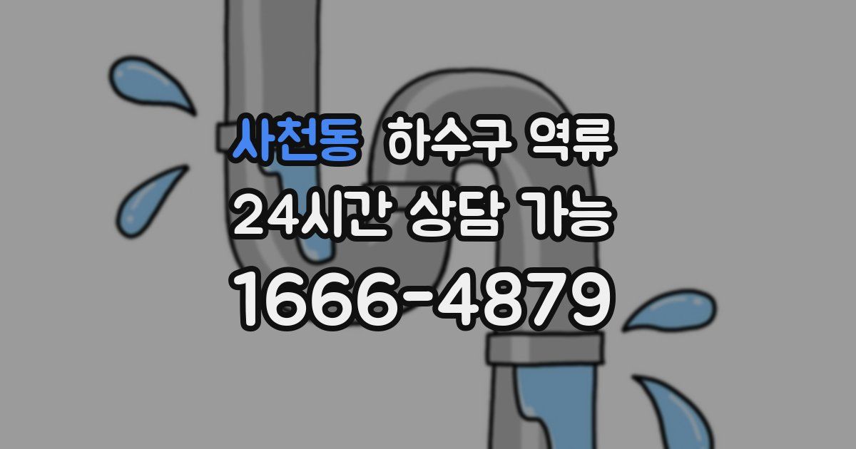 사천동 하수구 역류