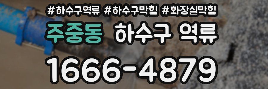 주중동 하수구 역류