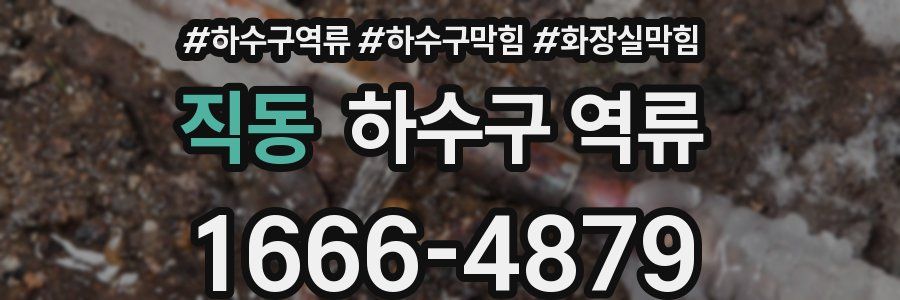 직동 하수구 역류