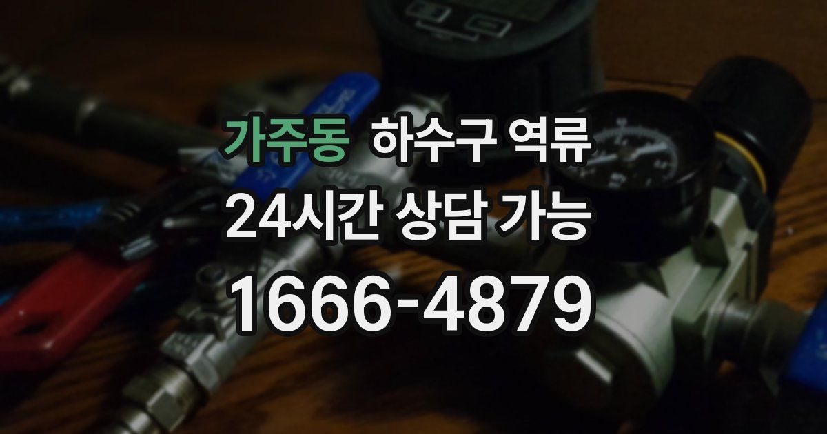 가주동 하수구 역류