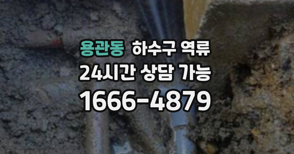 용관동 하수구 역류