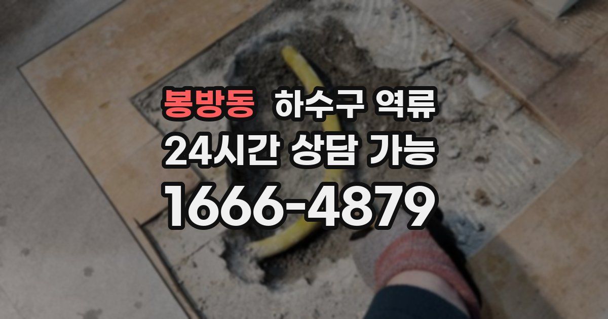 봉방동 하수구 역류