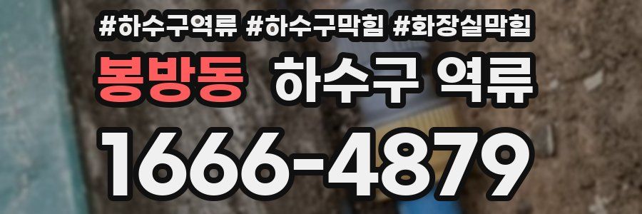 봉방동 하수구 역류