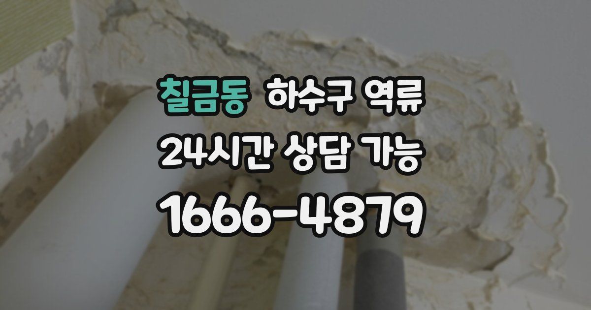 칠금동 하수구 역류