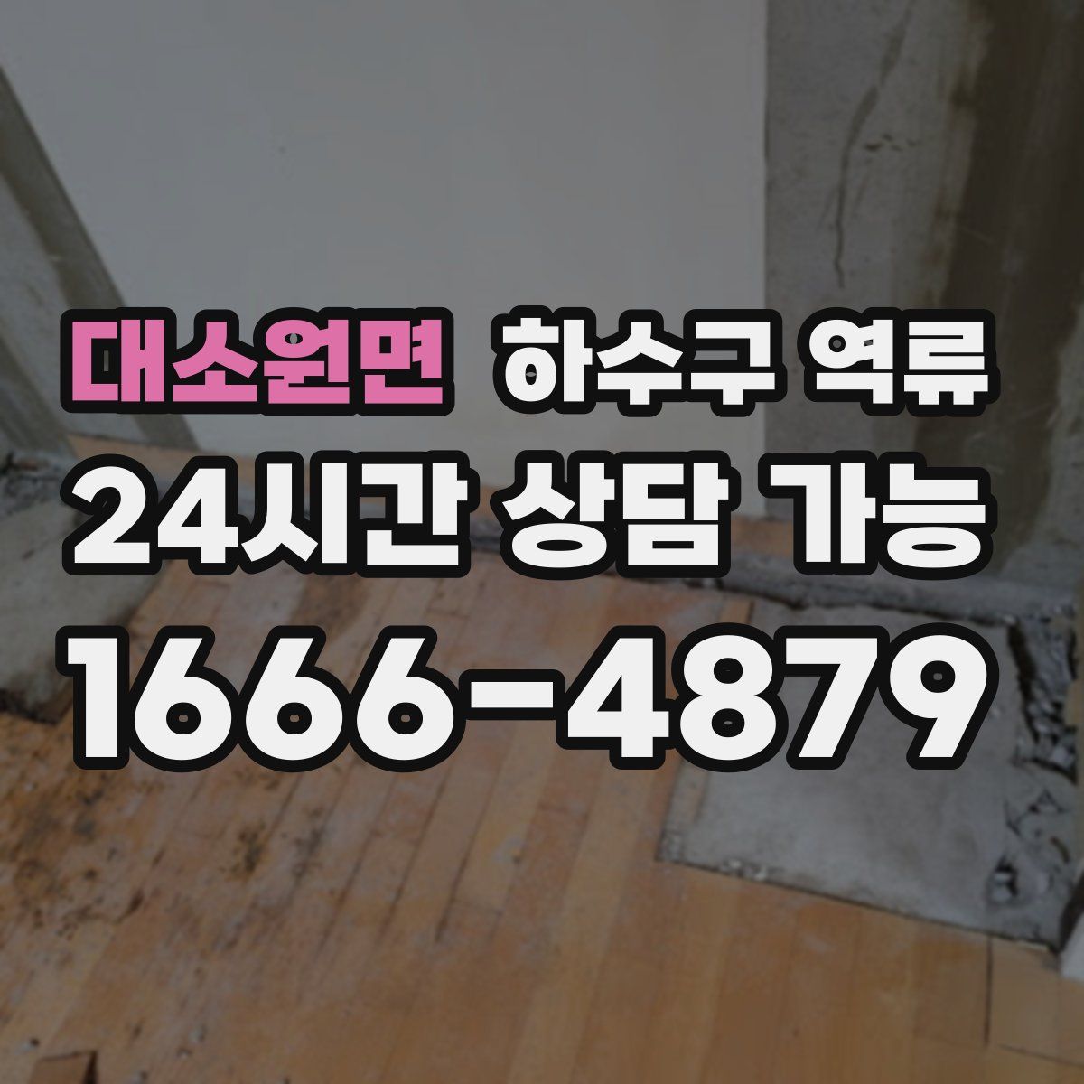 대소원면 하수구 역류