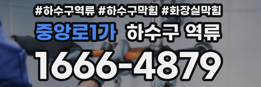 중앙로1가 하수구 역류