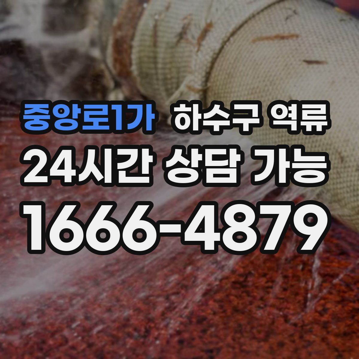 중앙로1가 하수구 역류