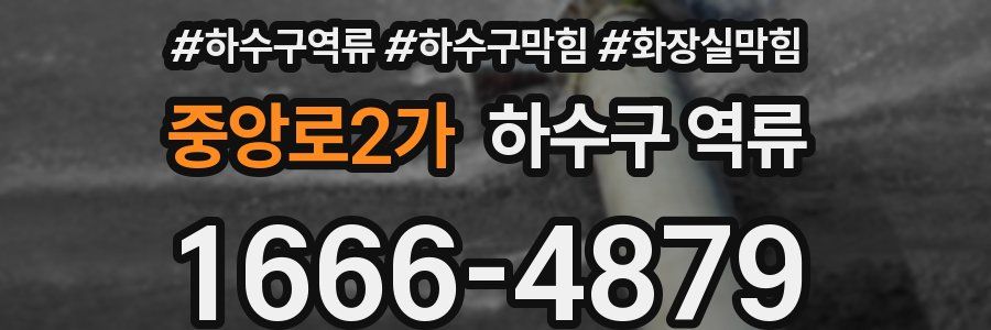 중앙로2가 하수구 역류