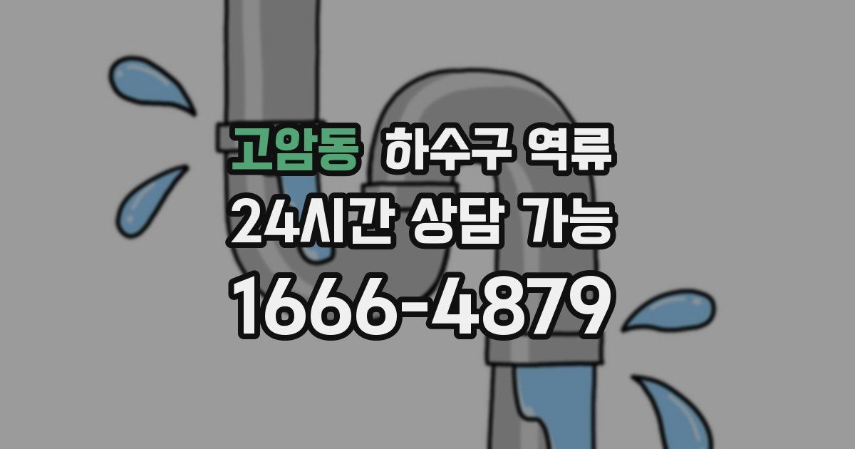 고암동 하수구 역류