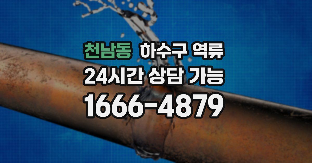 천남동 하수구 역류