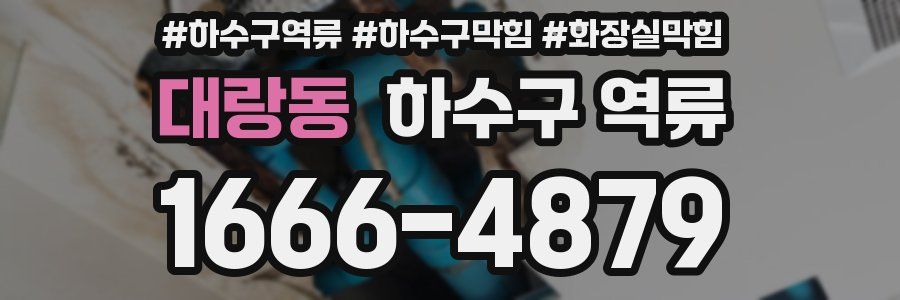 대랑동 하수구 역류