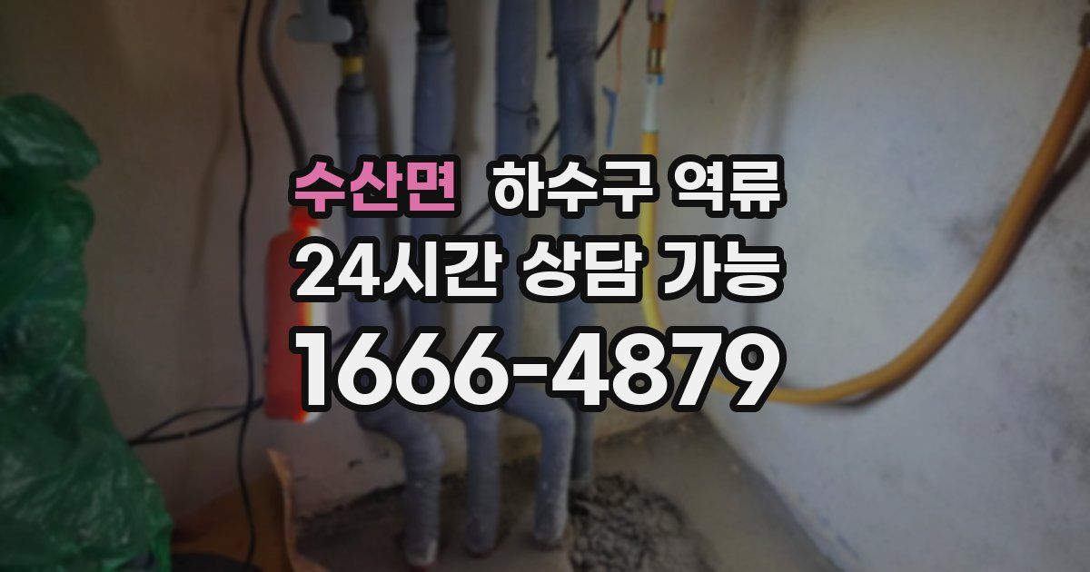 수산면 하수구 역류