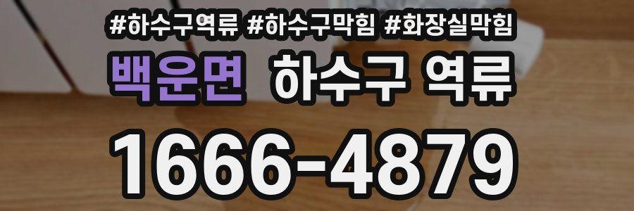 백운면 하수구 역류