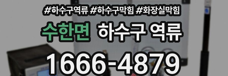 수한면 하수구 역류