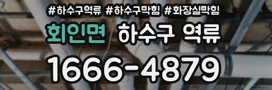 회인면 하수구 역류