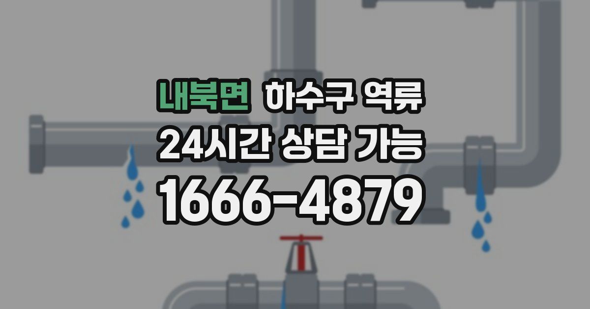 내북면 하수구 역류