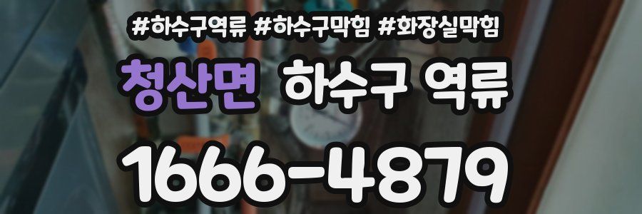 청산면 하수구 역류