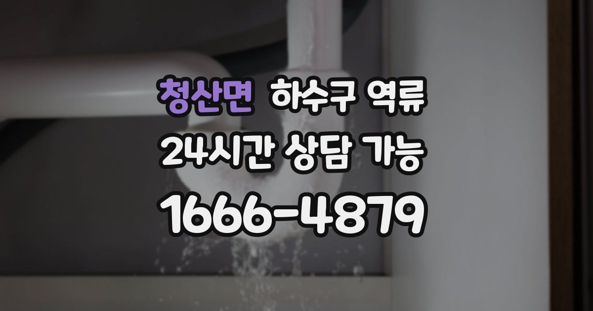 청산면 하수구 역류