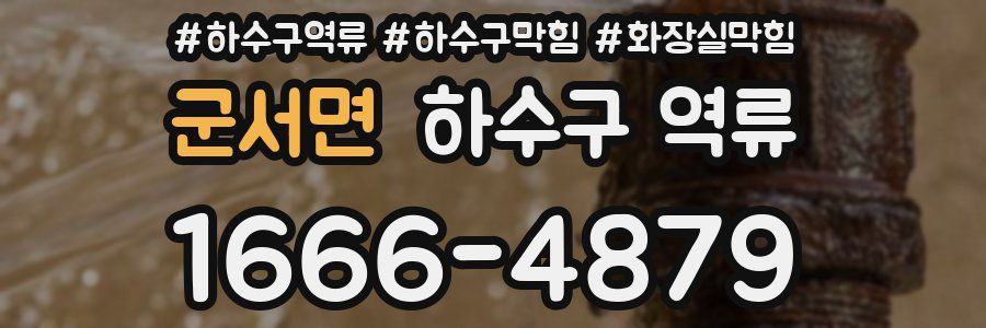 군서면 하수구 역류