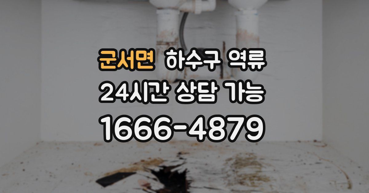 군서면 하수구 역류