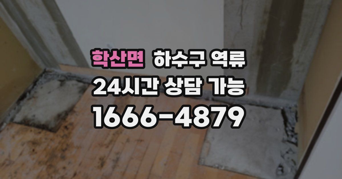 학산면 하수구 역류