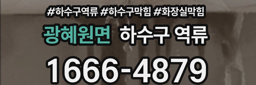 광혜원면 하수구 역류