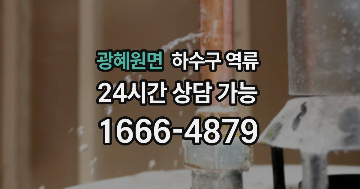 광혜원면 하수구 역류