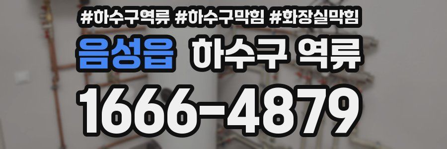 음성읍 하수구 역류