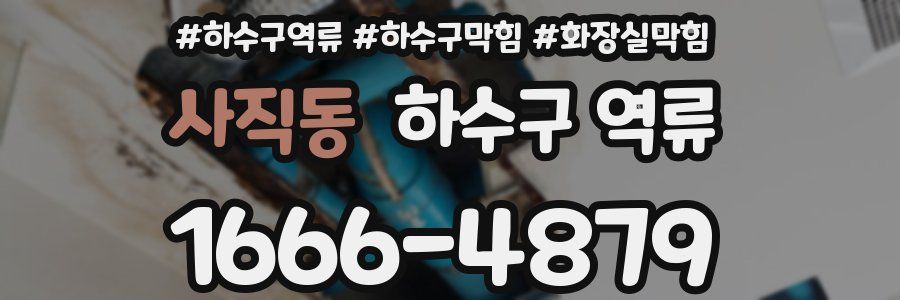 사직동 하수구 역류