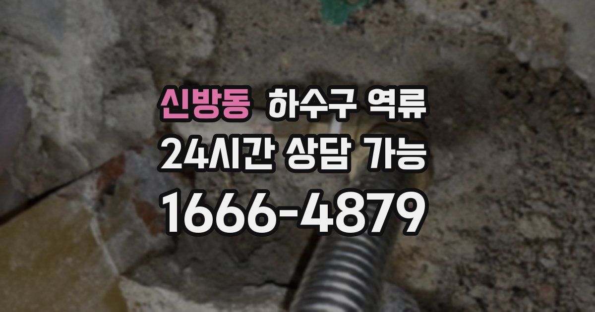 신방동 하수구 역류