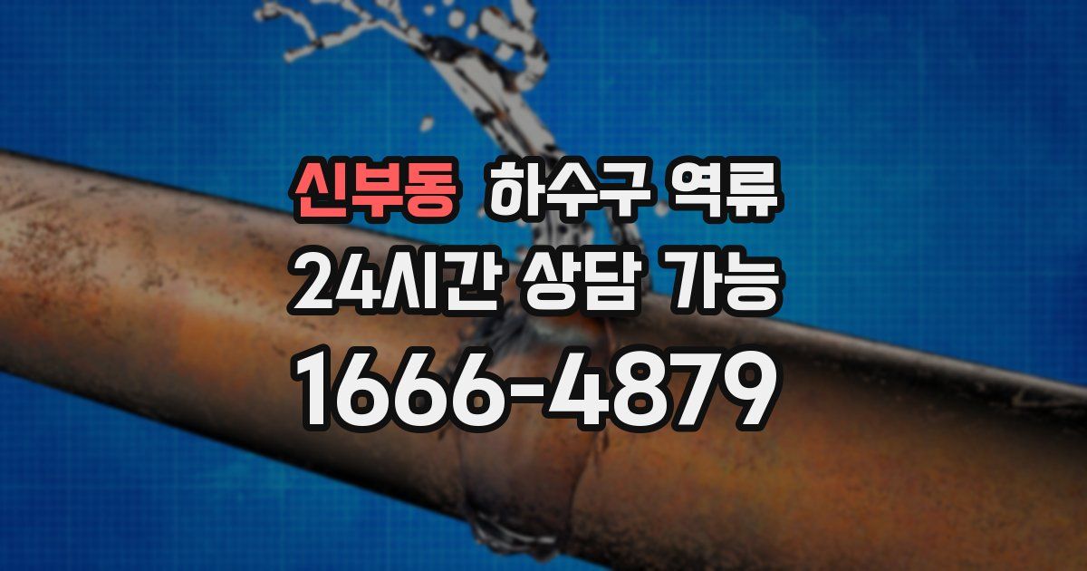 신부동 하수구 역류