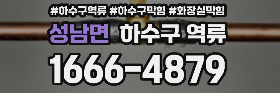 성남면 하수구 역류