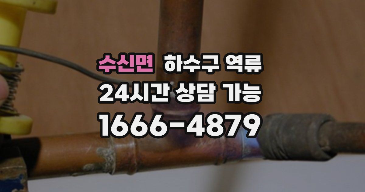 수신면 하수구 역류