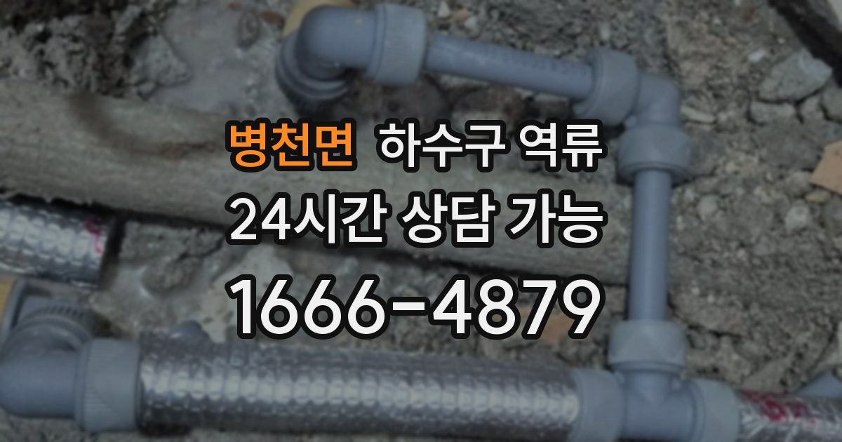 병천면 하수구 역류