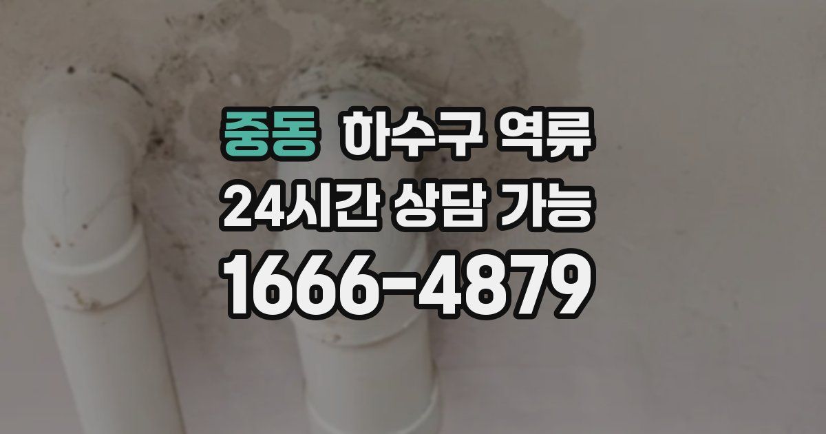 중동 하수구 역류