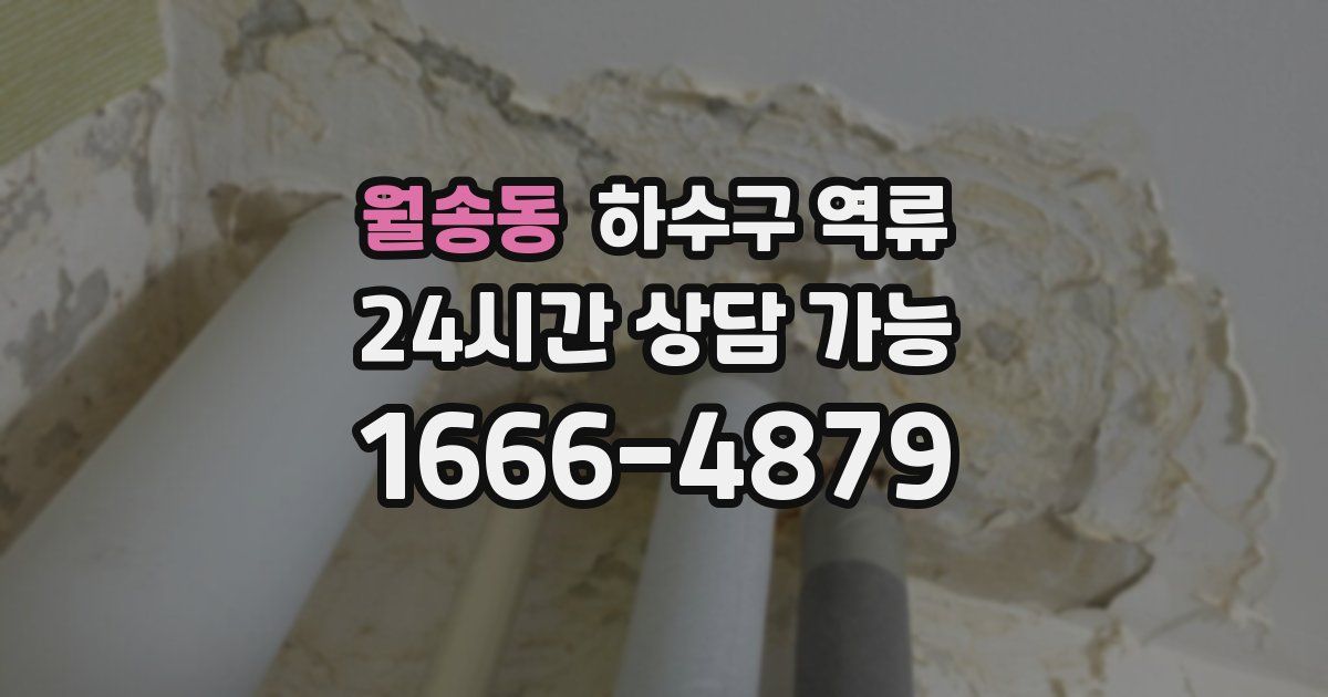 월송동 하수구 역류