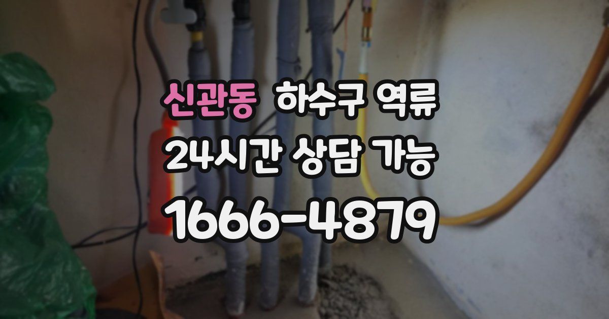 신관동 하수구 역류