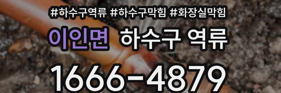 이인면 하수구 역류