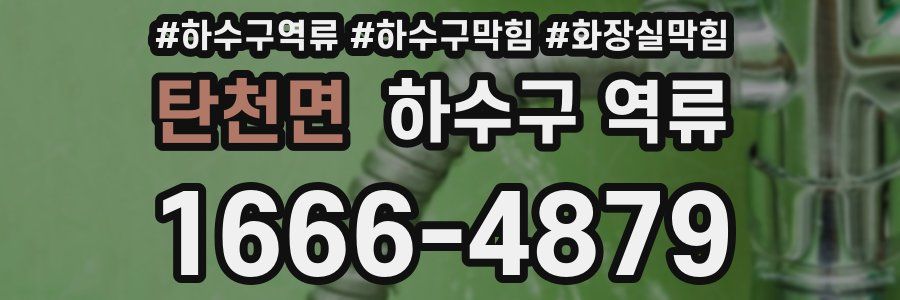 탄천면 하수구 역류