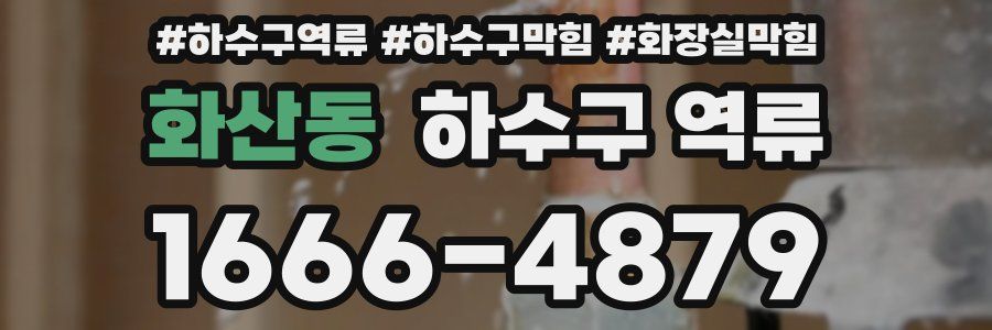 화산동 하수구 역류