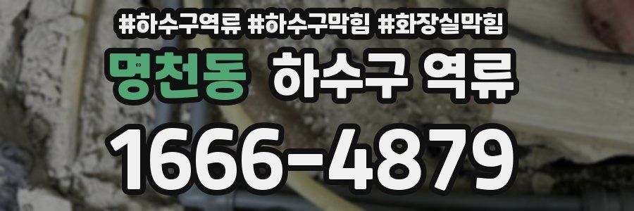 명천동 하수구 역류