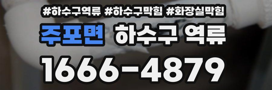 주포면 하수구 역류