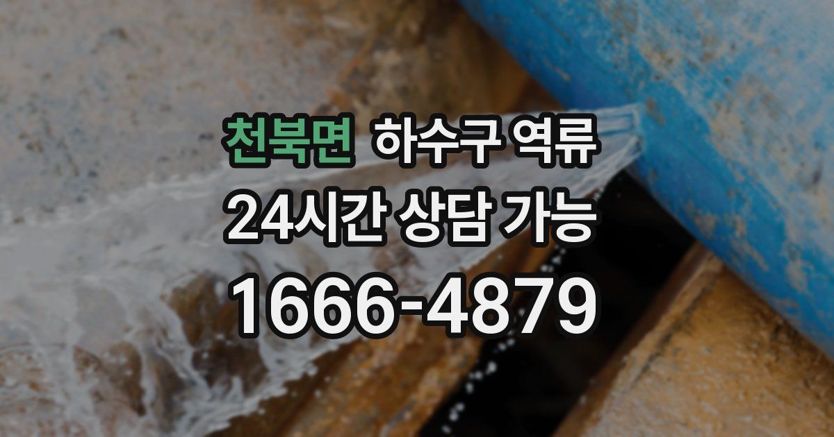 천북면 하수구 역류