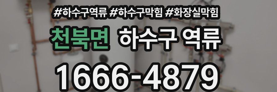 천북면 하수구 역류