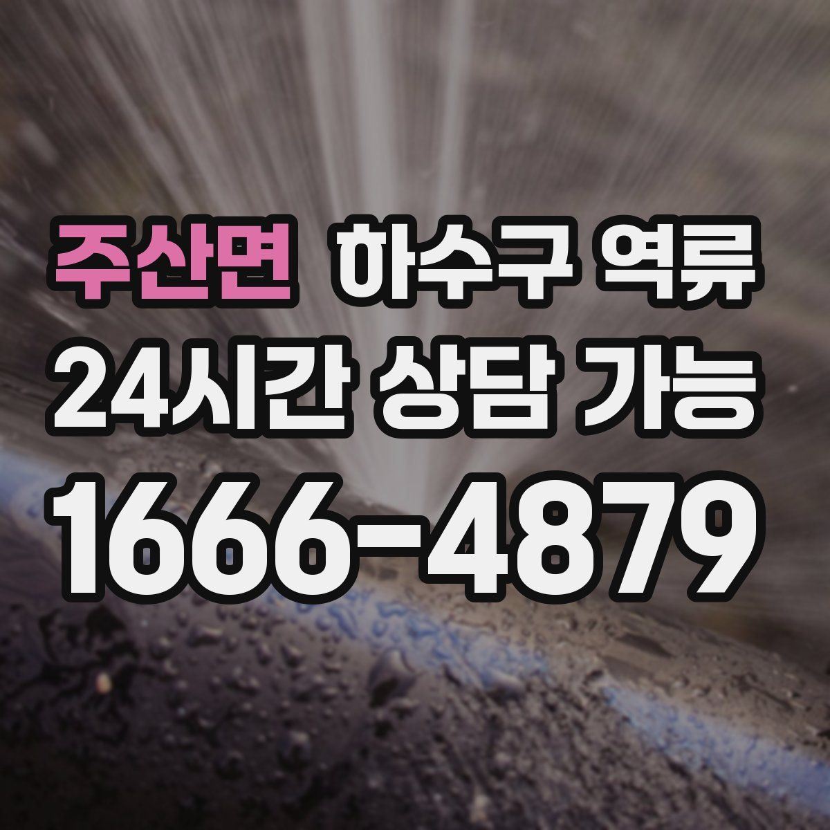 주산면 하수구 역류