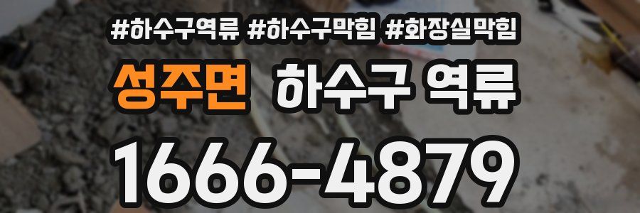 성주면 하수구 역류